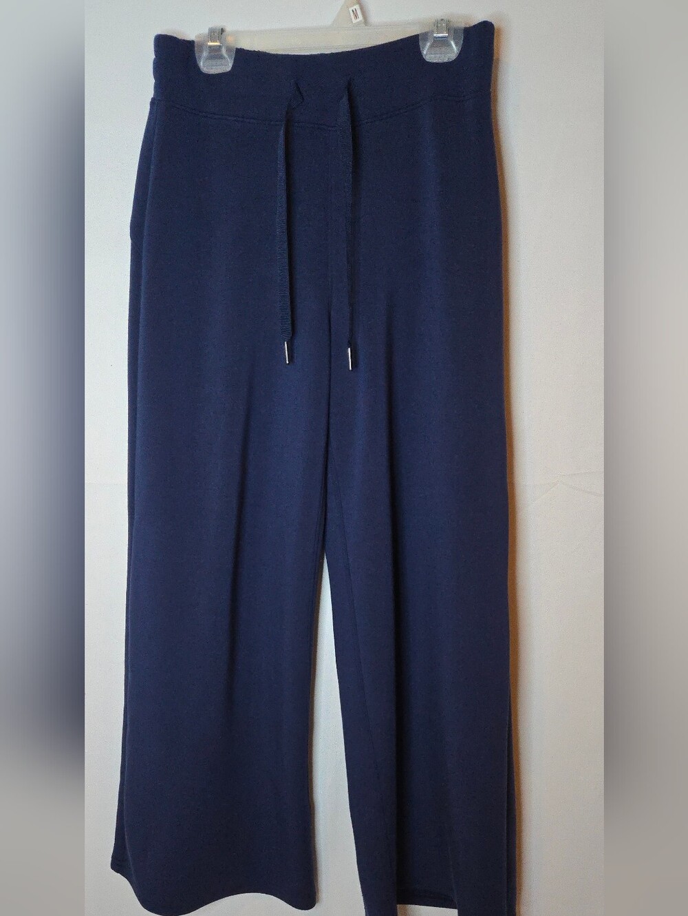 Spanx *SET* AirEssentials Timeless Navy Wide-Leg Pant Half Zip Sweatshirt S - Picture 3 of 9